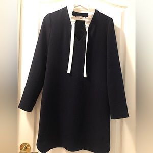 SANDRO PARIS | Navy Blue Collared Dress (US M)